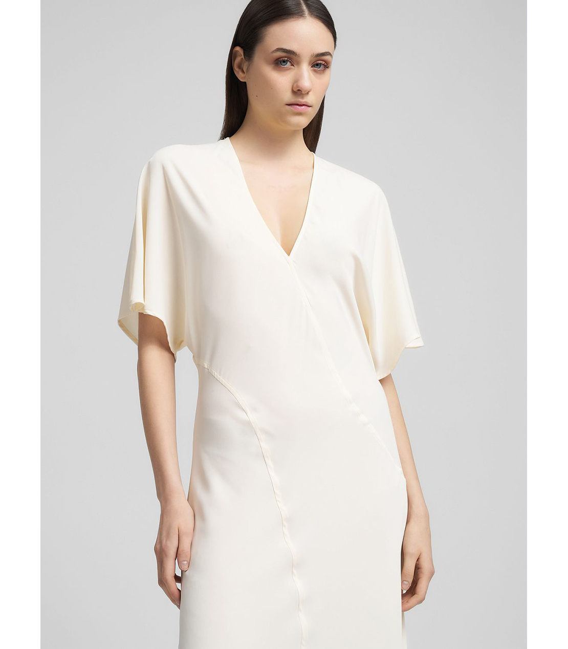 ポリサテン ミディドレス 詳細画像 オフホワイト 6